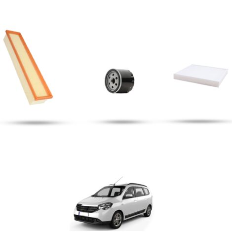 Kit tagliando 3 filtri compatibile con Dacia Lodgy 1.6 Mpi 61kw dal 2012