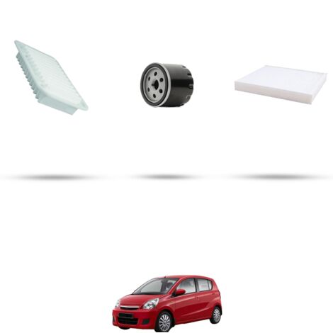 Kit tagliando 3 filtri compatibile con Daihatsu Cuore VII 1.0 51KW dal 2007