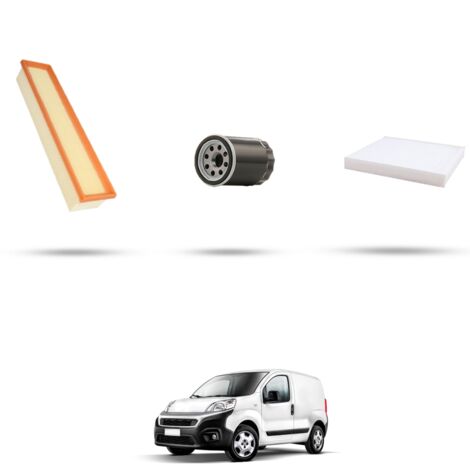 Kit tagliando 3 filtri compatibile con Fiat Fiorino 1.4 CNG 57kw dal 2008