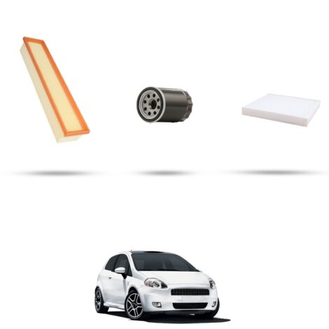 Kit tagliando 3 filtri compatibile con Fiat Grande Punto 1.4 8v 57kw dal 2005