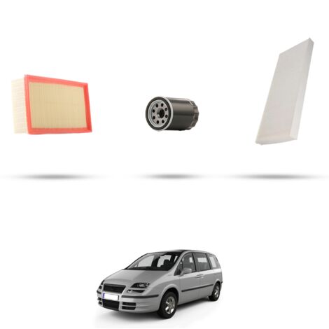 Kit tagliando 3 filtri compatibile con Fiat Ulysse II 3.0 6v 150kw dal 2002 al 2011