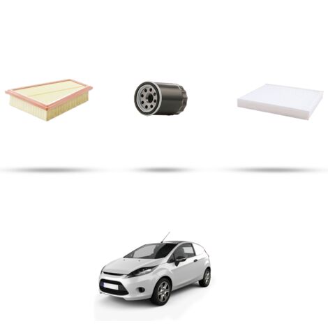 Kit tagliando 3 filtri compatibile con Ford Fiesta VI 1.0 48kw dal 2012