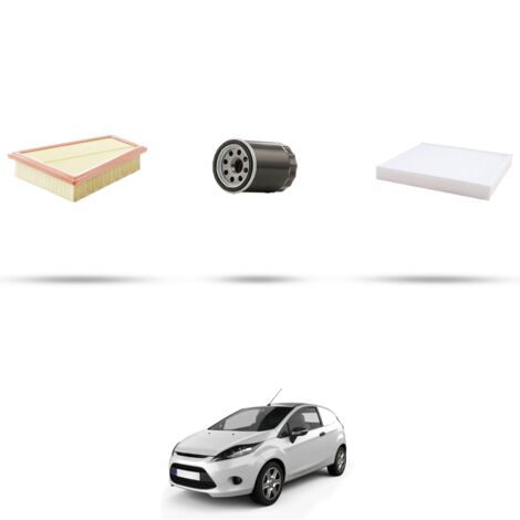 Kit tagliando 3 filtri compatibile con Ford Fiesta VI 1.0 59kw dal 2012