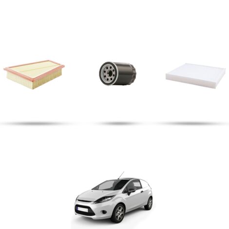 Kit tagliando 3 filtri compatibile con Ford Fiesta VI 1.0 EcoBoost 103kw dal 2014