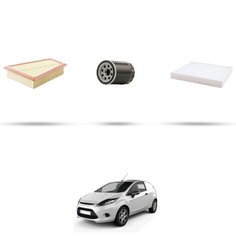 Kit tagliando 3 filtri compatibile con Ford Fiesta VI 1.0 EcoBoost 92kw dal 2012