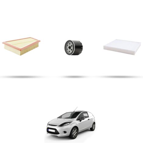 Kit tagliando 3 filtri compatibile con Ford Fiesta VI 1.25 44kw dal 2008