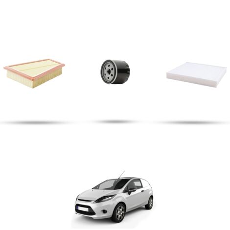 Kit tagliando 3 filtri compatibile con Ford Fiesta VI 1.6 ti-vct 77kw dal 2012