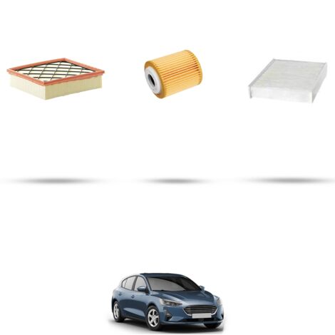 Kit tagliando 3 filtri compatibile con Ford Focus IV 1.5 Ecoblue 70kw dal 2018