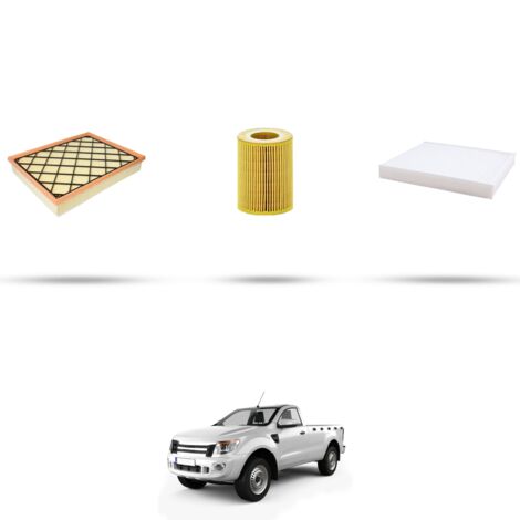 Kit tagliando 3 filtri compatibile con Ford Ranger 2.0 TDCi 125kw dal 2019