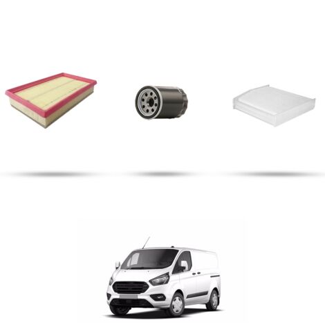 Kit tagliando 3 filtri compatibile con Ford Transit Custom 2.0 EcoBlue mHEV 110kw dal 2022
