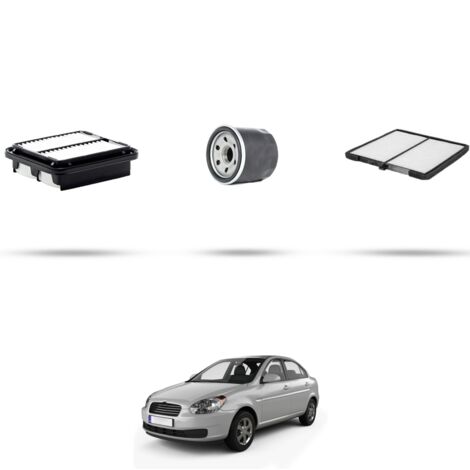 Kit tagliando 3 filtri compatibile con Hyundai Accent III (MC) 1.5 75KW dal 2008