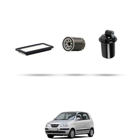Kit tagliando 3 filtri compatibile con Hyundai ATOS 1.0i 43kw dal 2001