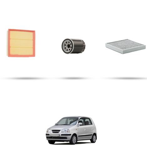 Kit tagliando 3 filtri compatibile con Hyundai ATOS 1.1 45kw dal 2003