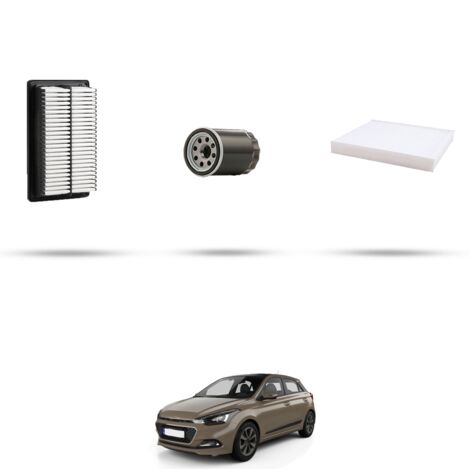 Kit tagliando 3 filtri compatibile con Hyundai i20 II 1.2 LPG 55kw dal 2019