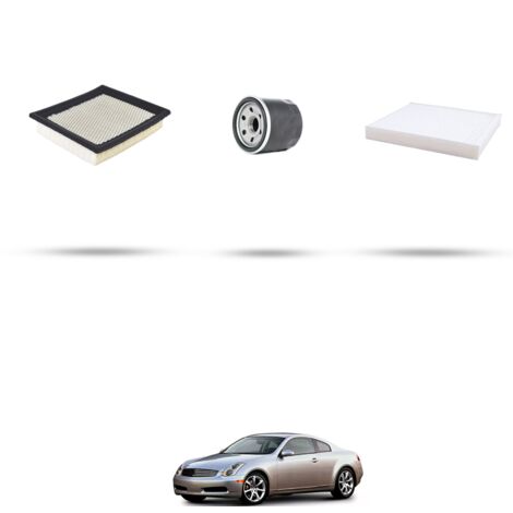 Kit tagliando 3 filtri compatibile con Infiniti G35 3.5 V6 191kw dal 2002