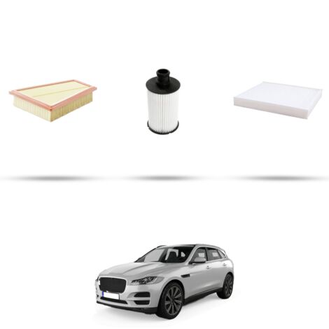 Kit tagliando 3 filtri compatibile con Jaguar F-Pace (X761) 3.0 250kw dal 2015