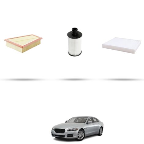 Kit tagliando 3 filtri compatibile con Jaguar XE (x760) 3.0 S 250kw dal 2015