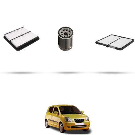 Kit tagliando 3 filtri compatibile con Kia Picanto I (SA) 1.0 LPG 45kw dal 2009