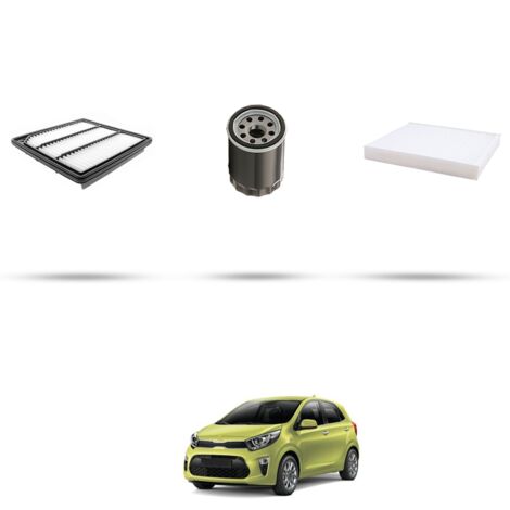 Kit tagliando 3 filtri compatibile con Kia Picanto III (JA) 1.0 49kw dal 2017