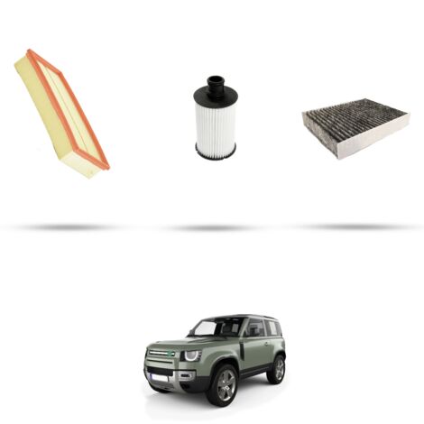 Kit tagliando 3 filtri compatibile con Land Rover Defender (L663) P500 4x4 368kw dal 2023