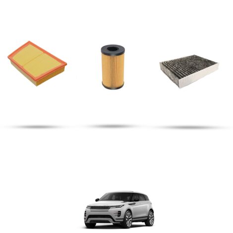 Kit tagliando 3 filtri compatibile con Land Rover Evoque (L551) 2.0 MHEV 150kw dal 2020