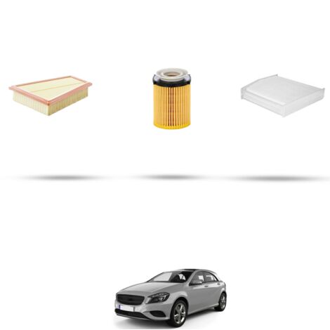 Kit tagliando 3 filtri compatibile con Mercedes Classe A (W176) A220 135kw dal 2014
