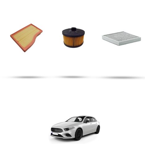 Kit tagliando 3 filtri compatibile con Mercedes Classe A (w177) 180 100kw Dal 2022