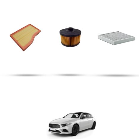 Kit tagliando 3 filtri compatibile con Mercedes Classe A (w177) 200 110kw Dal 2018