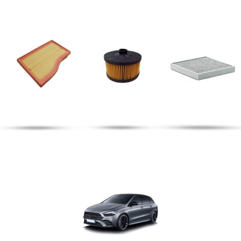 Kit tagliando 3 filtri compatibile con Mercedes Classe B (W247) 180 100kw dal 2018
