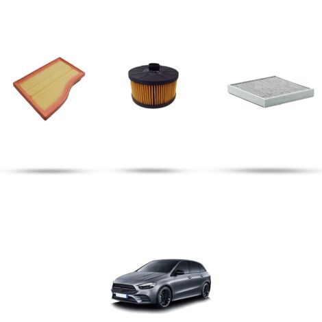 Kit tagliando 3 filtri compatibile con Mercedes Classe B (W247) 180 Hybrid 100kw dal 2022