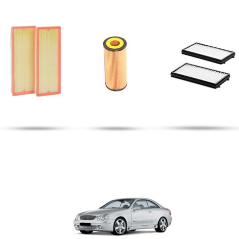 Kit tagliando 3 filtri compatibile con Mercedes Classe C (W203,C203,S203) C230 V6 150kw Dal 2005
