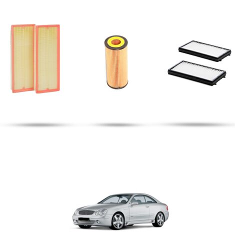 Kit tagliando 3 filtri compatibile con Mercedes Classe C (W203,C203,S203) C350 200kw Dal 2005