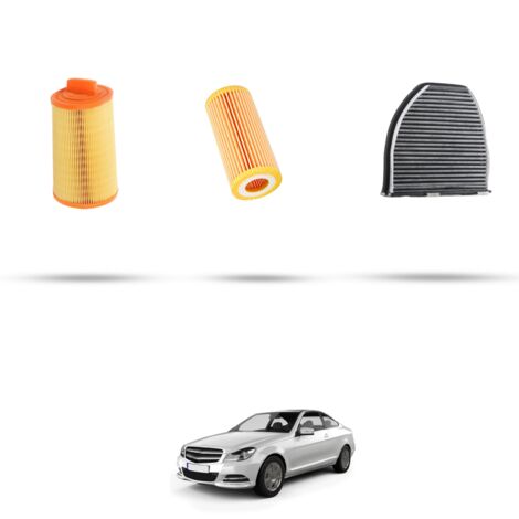 Kit tagliando 3 filtri compatibile con Mercedes Classe C (W204,C204,S204) C180 Kompressor 115kw Dal 2007
