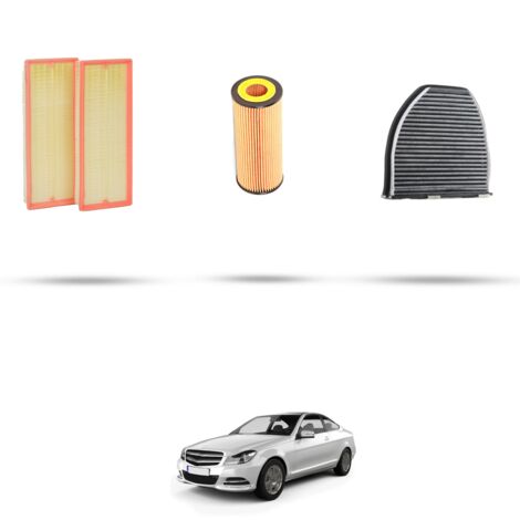 Kit tagliando 3 filtri compatibile con Mercedes Classe C (W204,C204,S204) C230 150kw Dal 2007 al 2009