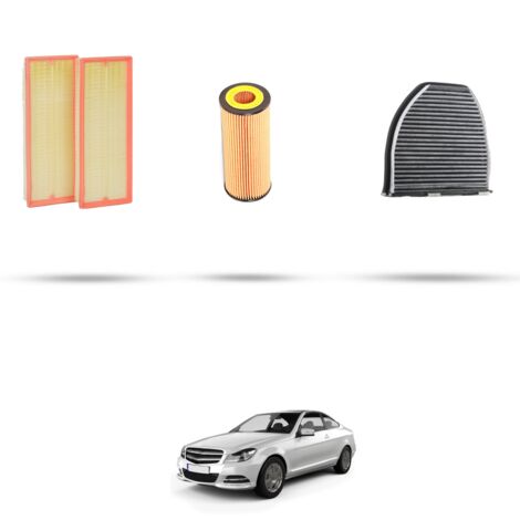 Kit tagliando 3 filtri compatibile con Mercedes Classe C (W204,C204,S204) C280 170kw Dal 2007