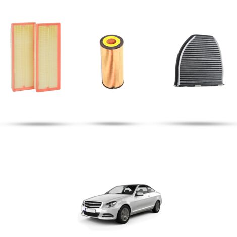 Kit tagliando 3 filtri compatibile con Mercedes Classe C (W204,C204,S204) C300 170kw Dal 2009