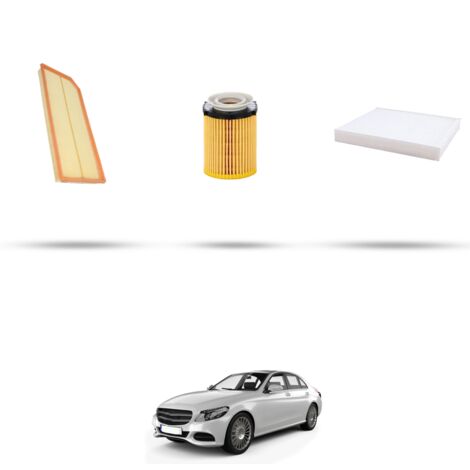 Kit tagliando 3 filtri compatibile con Mercedes Classe C (W205,S205,C205) 300 EQ 190kw Dal 2019