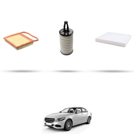 Kit tagliando 3 filtri compatibile con Mercedes Classe C (W205,S205,C205) 43 AMG 287kw Dal 2018