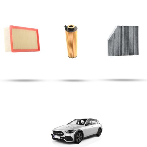 Kit tagliando 3 filtri compatibile con Mercedes Classe C (W206,S206) 180 125kw Dal 2021