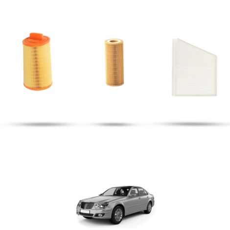 Kit tagliando 3 filtri compatibile con Mercedes Classe E (w211,S211) E200 Kompressor 135kw dal 2006 al 2009