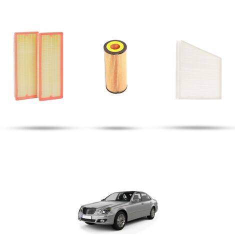 Kit tagliando 3 filtri compatibile con Mercedes Classe E (w211,S211) E240I 130kw dal 2002 al 2005