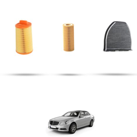 Kit tagliando 3 filtri compatibile con Mercedes Classe E (w212) 200 NGT 120kw dal 2011