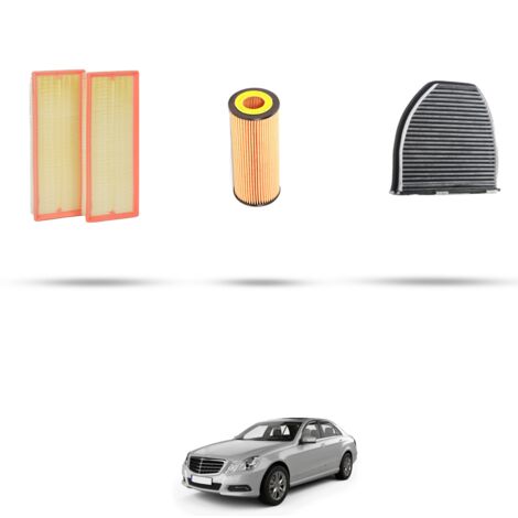 Kit tagliando 3 filtri compatibile con Mercedes Classe E (w212) 350 200kw dal 2009