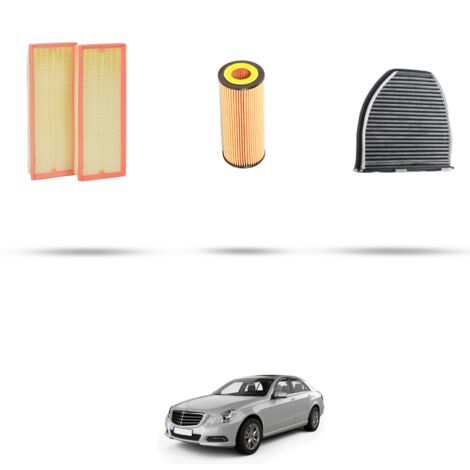 Kit tagliando 3 filtri compatibile con Mercedes Classe E (w212) 350 cgi 215kw dal 2009
