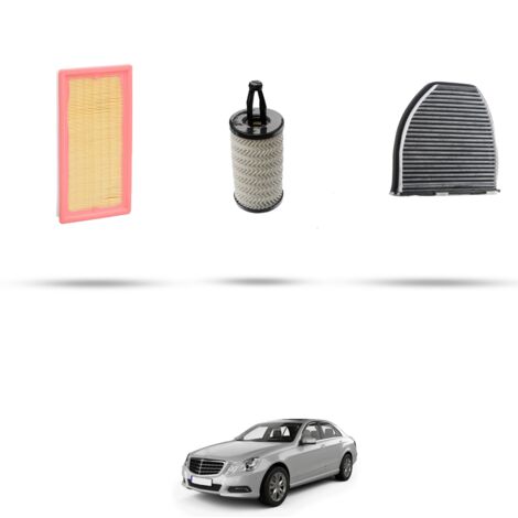 Kit tagliando 3 filtri compatibile con Mercedes Classe E (w212) 500 BlueEfficiency 300kw dal 2011