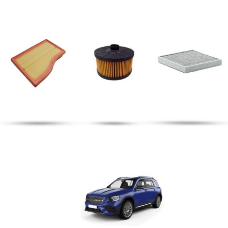 Kit tagliando 3 filtri compatibile con Mercedes Classe GLB (X247) 180 Hybrid 100KW Dal 2023