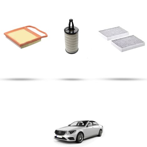 Kit tagliando 3 filtri compatibile con Mercedes Classe S (W222,A217,C217) 320L 200kw Dal 2014