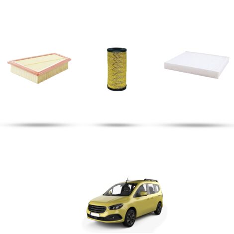 Kit tagliando 3 filtri compatibile con Mercedes Classe T (W420) 180 CDI 85kw Dal 2021
