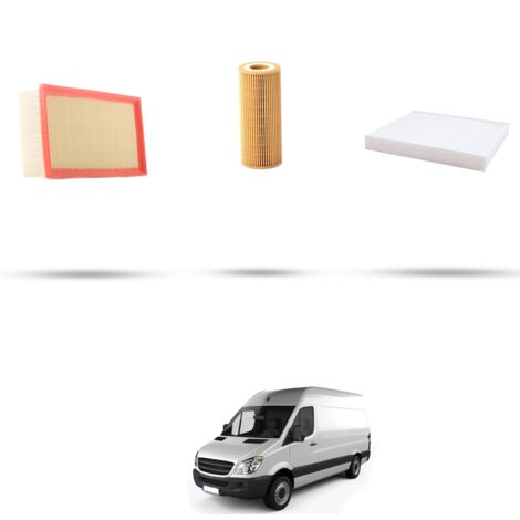 Kit tagliando 3 filtri compatibile con Mercedes Sprinter II (906) 316 115kw Dal 2008