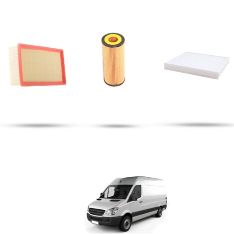 Kit tagliando 3 filtri compatibile con Mercedes Sprinter II (906) 324 V6 190kw Dal 2006